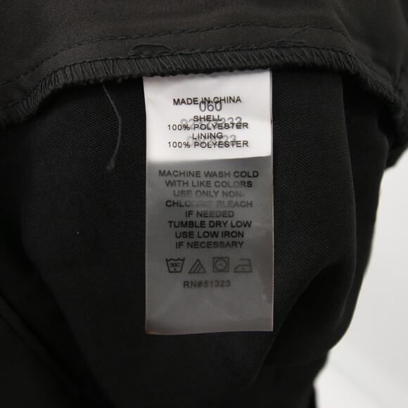 Vince Camuto Dress Pants Black Wide Leg Front Pleat Satin Trouser Pant Size 14W - Picture 15 of 16